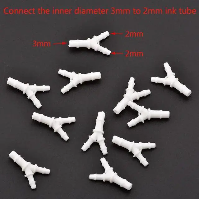 Main image of 30PCS Y Shape Ink Tube For Thread UV Tube UV ink hose connector forepson-xp600/DX5/DX7 printhead ink tube pipe/damper connector(2)