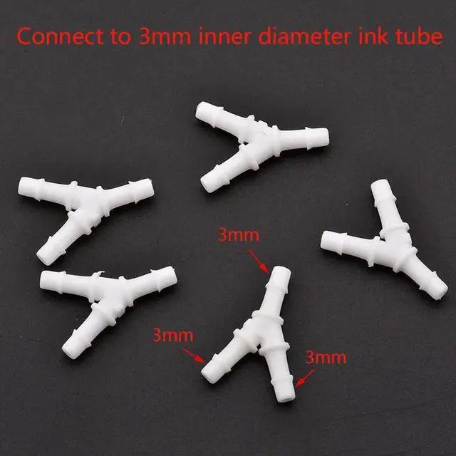 Main image of 20pcs Eco solvent Y Shape Ink Tube Connector for Large format Y Ink Tube white Connector printer machine(4)
