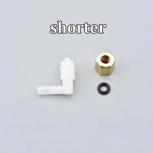 Main image of 4PCS digital printer DX5 ink damper connector forepson-4880 4800 4450 4400 L shape plastic ink tube fittings with copper nut(shorter)