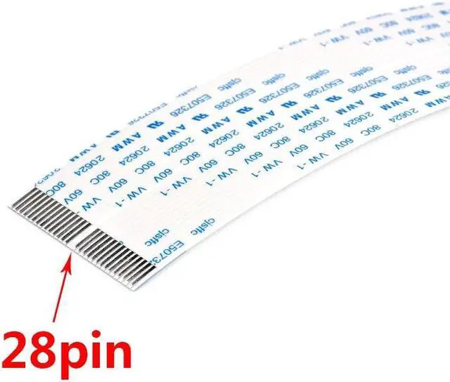 Alt view image 2 of 5 - 10PCS Printer head cable forepson-XP600 TX800 eco solvent UV plotter printhead 28 pin FFC flex flat cable 28pins 28p  60cm