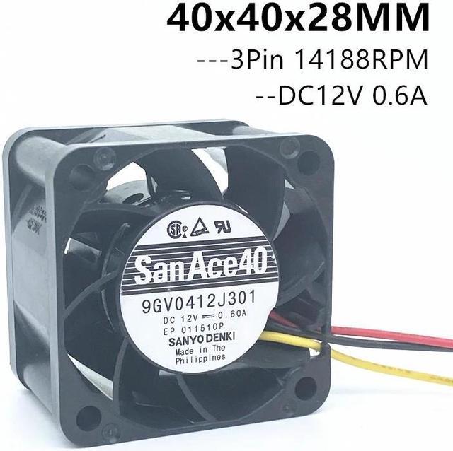 San Ace 40mm 4cm Server Fan 4028 40x40x28mm 12V 0.6A 9GV0412J301