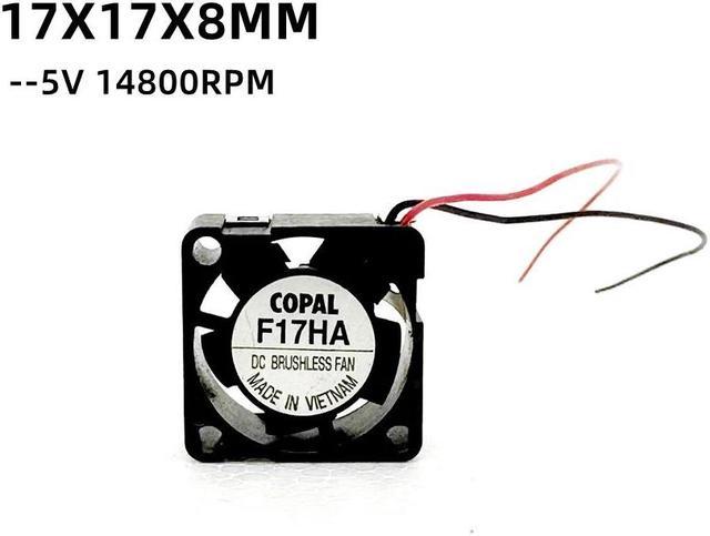 1708 F17HA 1.7CM 17x17x8MM Mini Cooling fan 5V 0.3W 14800RPM Hydraulic Bearing Smallest Fan 2wires