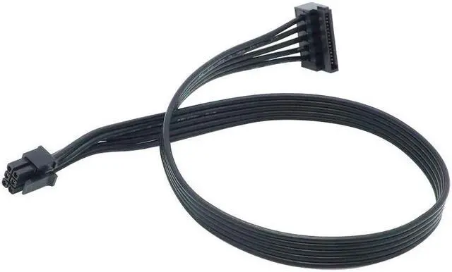 Main image of Single Sleeved mini 6Pin to SATA Modular Power Cable forcorsair-Type 4