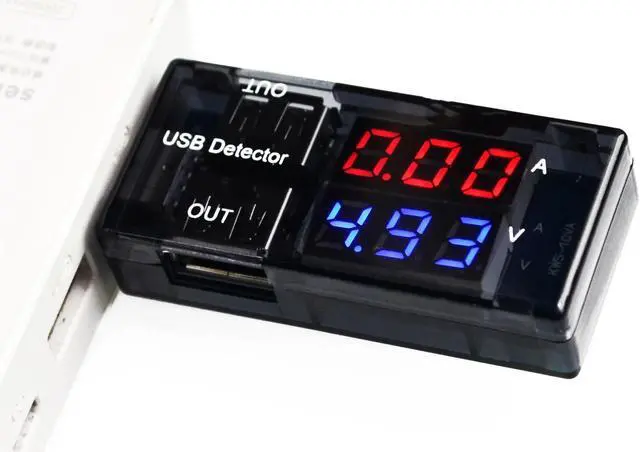 Main image of USB Current Voltage Tester Meter USB Voltage Ammeter USB Detector Double Row Shows