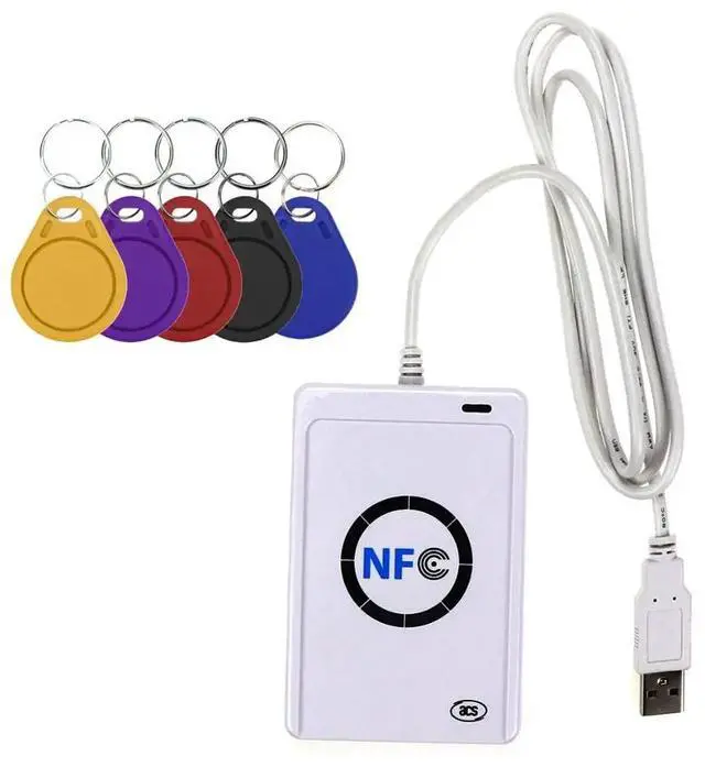 Main image of ACR122U NFC RFID Reader USB Smart Card Writer SDK M-ifare Copy Clone Software Copier Duplicator Writable S50 13.56mhz UID(with 5 UID Keys)