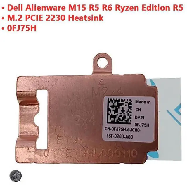 Alt view image 2 of 5 - For   DI  ER Alienware M15 R5 R6 R7 Ryzen Edition R5 laptop M.2 2280 SSD Hard Drive Mounting Bracket Heatsink MHKK8 FJ75H 26X1Y