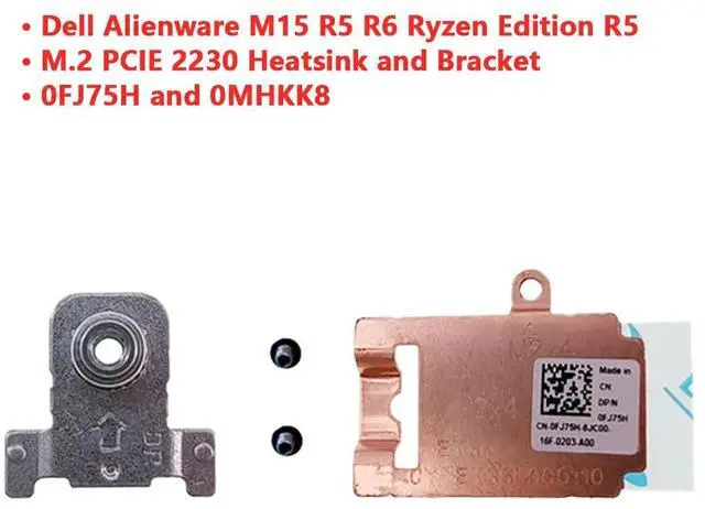 Alt view image 4 of 5 - For   DI  ER Alienware M15 R5 R6 R7 Ryzen Edition R5 laptop M.2 2280 SSD Hard Drive Mounting Bracket Heatsink MHKK8 FJ75H 26X1Y