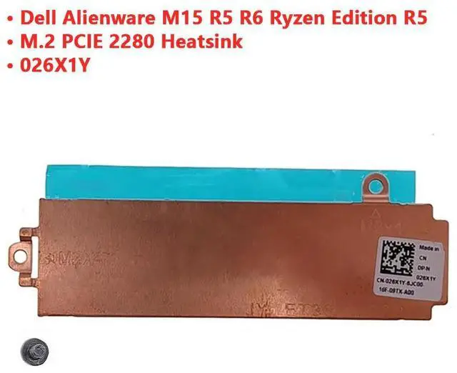 Alt view image 3 of 5 - For   DI  ER Alienware M15 R5 R6 R7 Ryzen Edition R5 laptop M.2 2280 SSD Hard Drive Mounting Bracket Heatsink MHKK8 FJ75H 26X1Y