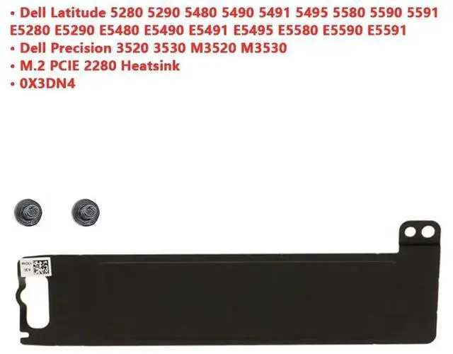 Alt view image 4 of 5 - For   DI  ER Precision 3520 3530 M3520 M3530 Latitude E5580 E5590 E5591 laptop M.2 2280 SSD Hard Drive Mounting Bracket Heatsink