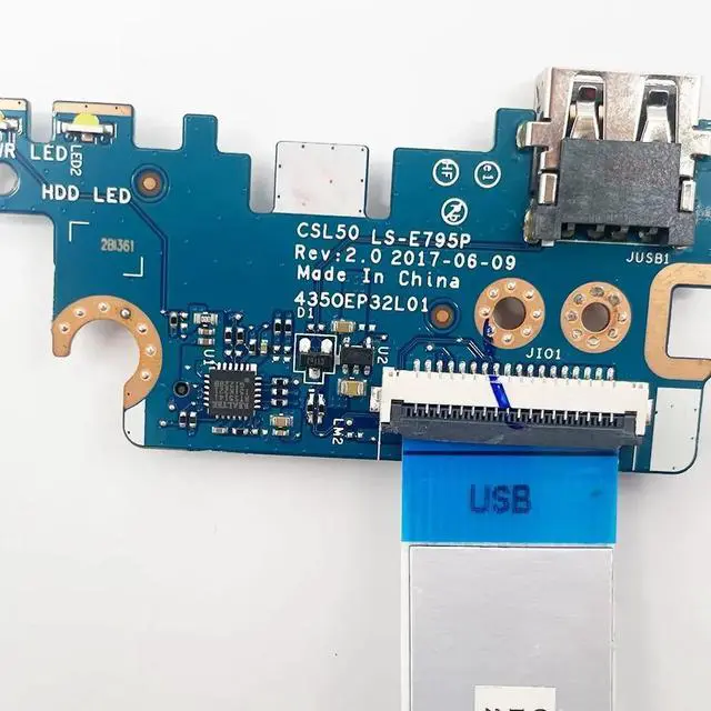 Alt view image 3 of 5 - For  15-BS 15-BW 250 G6 255 G6 TPN-C129 TPN-C130 laptop Card reader USB Jack board CSL50 LS-E795P