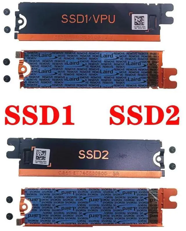 Alt view image 2 of 5 - For   DI  ER Precision 16 5680 M5680 Laptop M.2 Pcie 2280 SSD Hard Drive Mounting Bracket Heatsink SSD2 0K9RR6