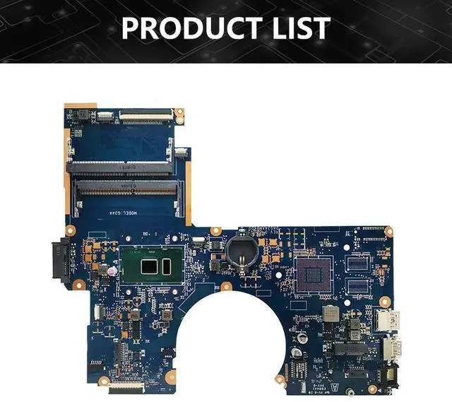 Alt view image 6 of 6 - Model2(UMA I3-7th)
For  PAVILION 15-AU Laptop Motherboard DAG34AMB6D0 With i5-7200U CPU GT940M GPU Mainboard 907408-601 G34A Pavilion