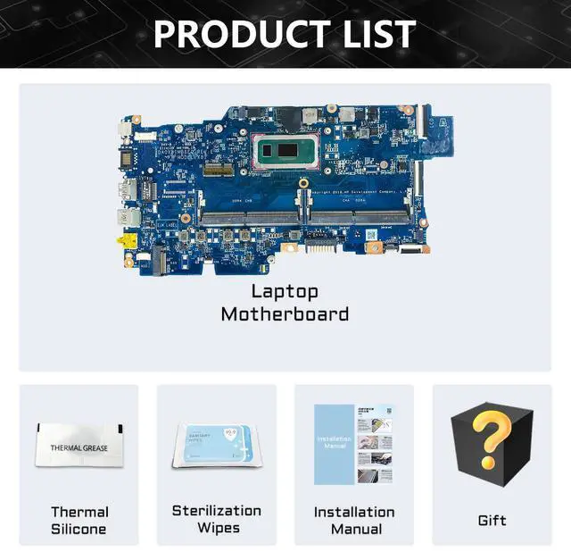 Alt view image 6 of 6 - Model5(UMA 15-8265)
For  430 G6 Mainboard DA0X8IMB8E0 i3-8145U i5-8265U L44502-601 L44504-601 Motherboard Full Tested Pavilion 15-eg2000