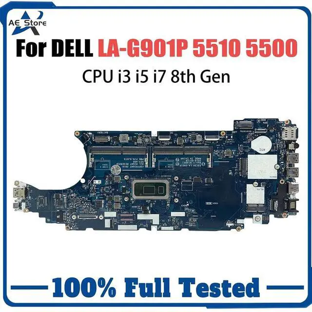 Main image of Model1(UMA I7-8665U)
For  Latitude 5500 Mainboard CN-0J16NW 0J16NW 09T2PH LA-G901P UMA SRF9Z i5-8365U EDC50 Laptop Motherboard Tested