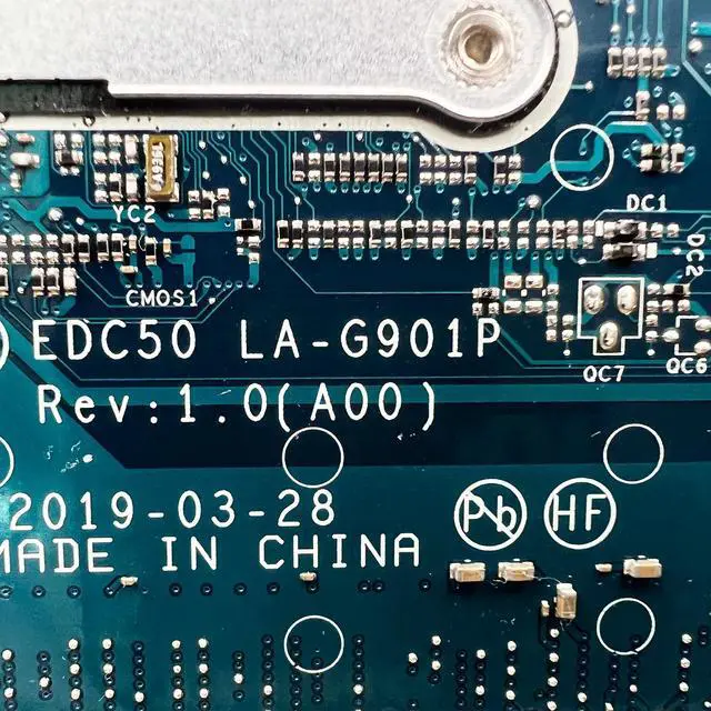 Alt view image 4 of 6 - Model1(UMA I7-8665U)
For  Latitude 5500 Mainboard CN-0J16NW 0J16NW 09T2PH LA-G901P UMA SRF9Z i5-8365U EDC50 Laptop Motherboard Tested