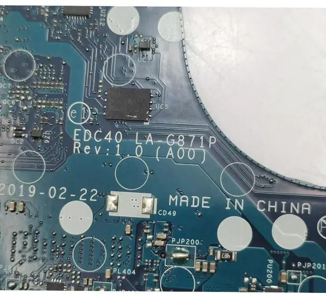 Alt view image 5 of 5 - Model1(UMA i7-8665U)
For  Latitude 7400 Motherboard LA-G871P i5 i7 EDC40 0WRHWP 0DCM71 0FWC0G 0FJ8 0G2KKX G2KKX Mainboard DDR4 5400
