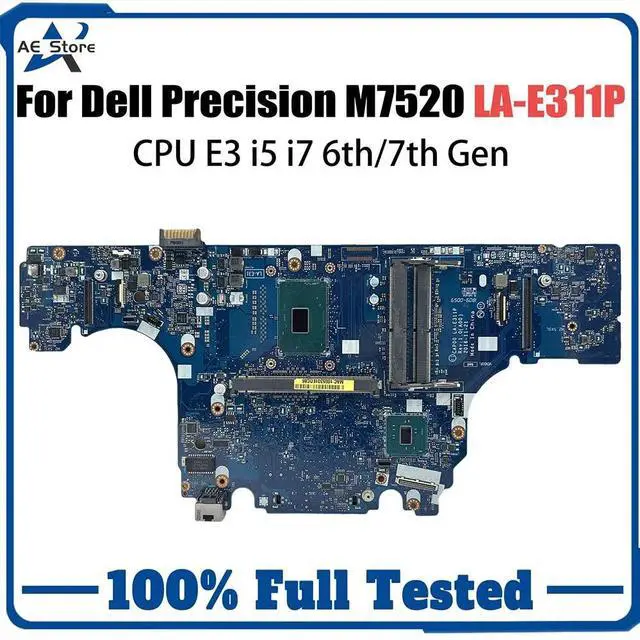 Main image of Model2(DIS I7-7440HQ)
For  Higerformance Mainboard LA-E311P Laptop Motherboard Precision M7520 CPU i3 i5 i7 ed