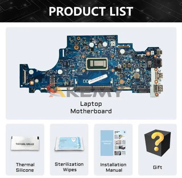 Alt view image 6 of 6 - Model1(UMA 17910-1 I3-7th)
For  Latitude 3300 Laptop Motherboard 17910-1 09F4GD 0CMRW8 0RV5W4 3865U i3-7020U i5-8250U DDR4 Notebook Mainboard