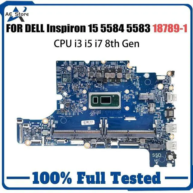 Main image of Model2(UMA 18789-1 I3-8145U)
For  Inspiron 15 5583 5584 Laptop Motherboard 18789-1 i3-8145U i5-8265U i7-8565U 0F62D6 06DHRW 0CXMX0 Notebook Mainboard
