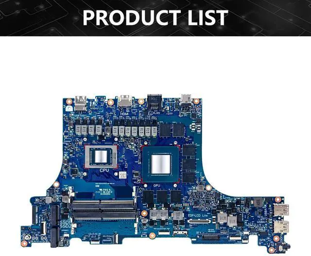 Alt view image 6 of 6 - Model6(R9-5th RTX3060 15in)
G513Q R9-5900HX RTX3080-V8G Mainboard For  PX513Q G513RS G513QE G713QM G713QR Laptop Motherboard G533-6050A3250201
