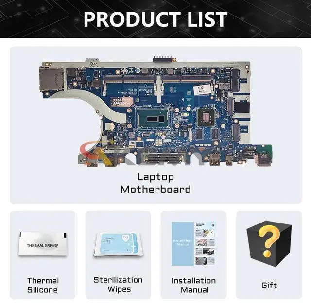 Alt view image 6 of 6 - Model3(GT840M I7-5600U V2G)
For  Latitude E7450 Laptop Motherboard LA-A963P 0HVV96 074G70 0KVR03 i5 i7 5th Gen 840M 2G Notebook Mainboard