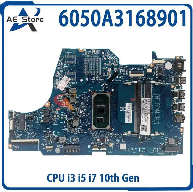 Main image of Model1(UMA I5-1035G1)
For  17-BY Laptop Motherboard 6050A3168901 i3 i5 i7 10th Gen MX330 2G L87450-601 L87451-601 L87453-601 Mainboard ProBook