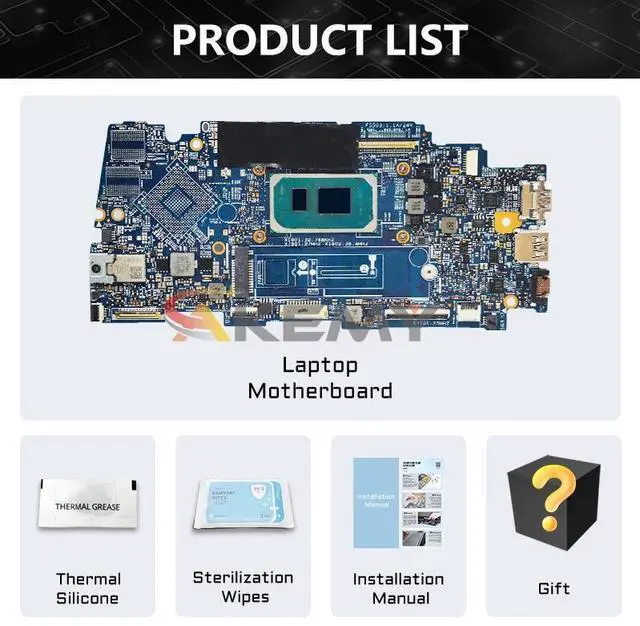 Alt view image 6 of 6 - Model10(I5-1135G7 MX350 16GB)
For  Higerformance Inspiron 7400 7300 Vostro 5301 MainboardLaptop Motherboard CPU i3 i5 i7 8GB RAM ed