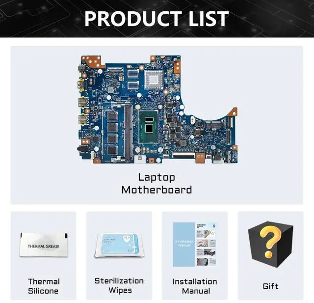 Alt view image 6 of 6 - Model1(4G i3-6100U)
Q304UA Laptop Motherboard For  Q304U Q304UAK Mainboard With I3-6100U/7100U I5-6200U/7200U I7-6500U/7500U 4GB 100% Working