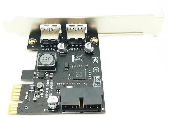 Alt view image 5 of 6 - USB 3.0 PCI-E Expansion Card Adapter 2 Port USB3.0 Hub Internal 19pin 19 pin Header USB 3 to PCIE PCI Express Adapter Card