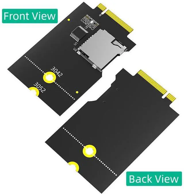 Alt view image 2 of 6 - M.2 B Key USB Bus to Micro SD SDHC SDXC TF Card T-Flash Reader Adapter Converter NGFF M.2 Key-B WWAN 4G Slot for Laptop Computer