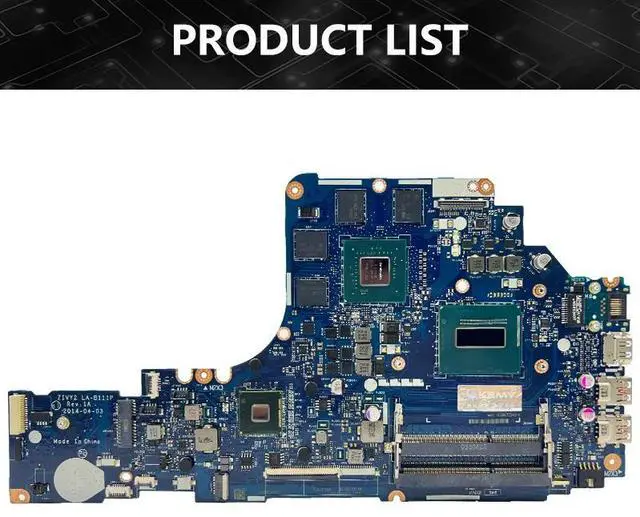 Alt view image 6 of 6 - Model6(GT850 V4G I7 17inch)
For  Thinkpad Y50-70 Motherboard LA-B111P ZIVY2 I7-4720HQ I5-4210H GTX960M N16P-GX-A2 Mainboard DDR3 Test Y50 18796-2