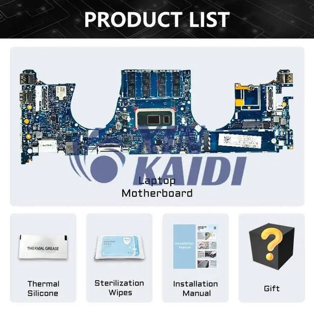 Alt view image 6 of 6 - Model4(UMA I5-8365U 8GB)
For  EliteBook X360 1040 G6 Laptop Motherboard 6050A3037501 i5 i7 8th Gen CPU With RAM 8GB 16GB L63000-601 Mainboard 1040-G6