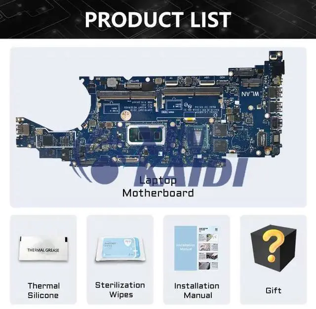 Alt view image 6 of 6 - Model1(i7-8665U RX540X V2G)
For  Latitude 5400 Mainboard LA-G893P i7-8665U 216-0923020 2G 0CNJCN 0NG2GF 07MP65 Laptop Motherboard Full Tested