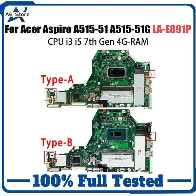 Main image of Model1(UMA-I5-7200U-4G)
For  ET2230 Computer Motherboard ET2230I GT820 Comprehensive  Aspire A515-51 A515-51G LA-E891P