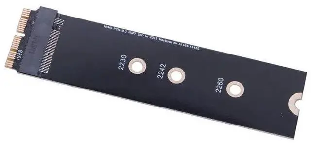 Alt view image 2 of 6 - M2 SSD Adapter M.2 PCIE NVME SSD Converter Card for Apple Macbook Air Pro 2013 2014 2015 2017 Year A1465 A1466 A1398 A1502 A1419