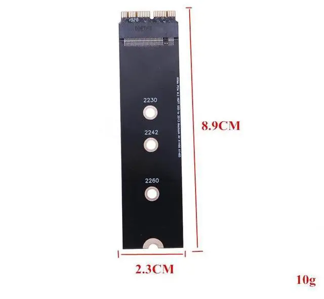 Alt view image 6 of 6 - M2 SSD Adapter M.2 PCIE NVME SSD Converter Card for Apple Macbook Air Pro 2013 2014 2015 2017 Year A1465 A1466 A1398 A1502 A1419
