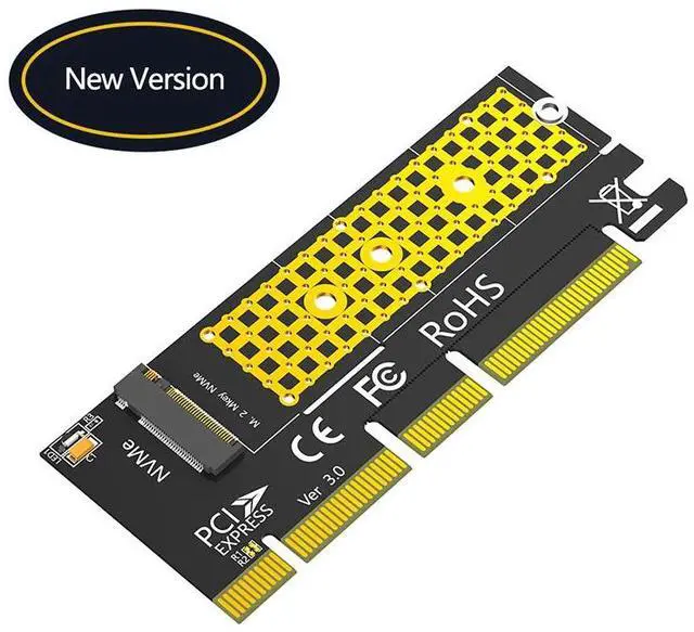 Main image of M.2 NVME Key M to PCI Express X4/X8/X16 Adapter Expansion Card Riser Converter with LED Supports 2230 2242 2260 2280 M2 NVME SSD