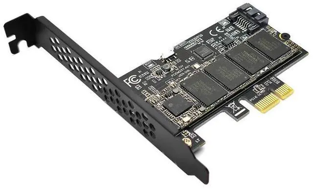 Alt view image 4 of 6 - PCIe X1 to M.2(NGFF)+SATA 6G (HDD/SSD) w/ Standard Profile Bracket ASM1061 PCI Express to B Key M.2 SATA SSD 2230 2242 2260 2280