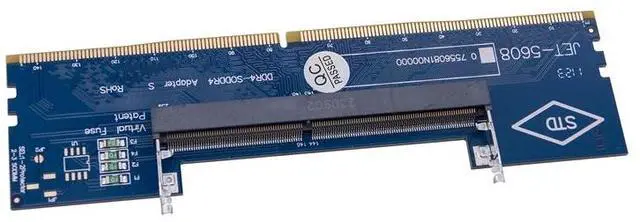 Alt view image 3 of 6 - :(DDR4 RAM Connector)
DDR3 DDR4 DDR5 to SO-DIMM Adapter Connectors Laptop RAM Memory DDR3/4/5 Sodimm to Dimm Riser 240pin 288pin DIMM Card for Desktop