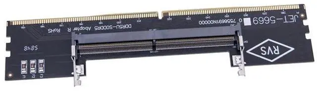 Alt view image 4 of 6 - :(DDR4 RAM Connector)
DDR3 DDR4 DDR5 to SO-DIMM Adapter Connectors Laptop RAM Memory DDR3/4/5 Sodimm to Dimm Riser 240pin 288pin DIMM Card for Desktop