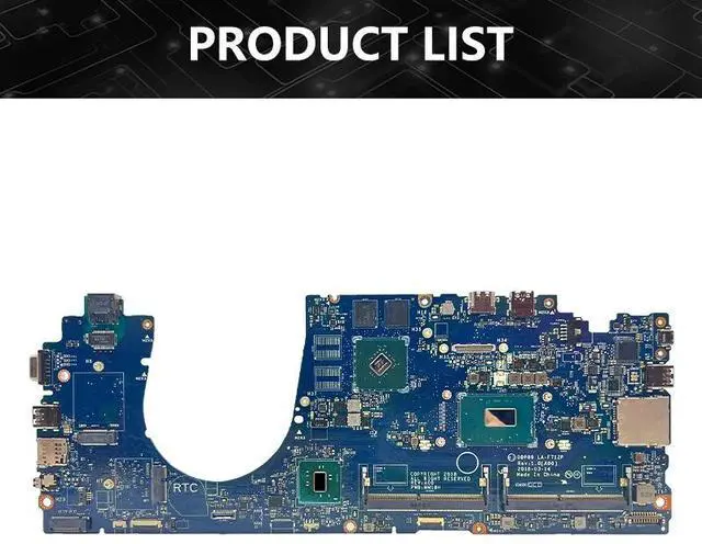 Alt view image 6 of 6 - Model3(DIS I7-8750H)
For  Latitude 15 5591 3530 Motherboard LA-F711P DDP80 0H2V6K 0DMR52 04MVFR 084F85 00H37N I5 I7 Precision LA-F712P
