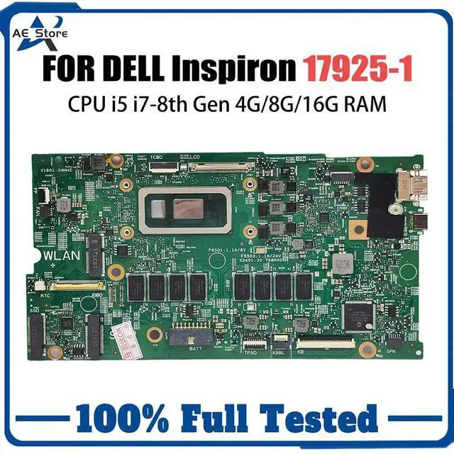 Main image of Model3(UMA I7-8565U 8GB)
For  Inspiron 7386 Laptop Motherboard 17925-1 i5-8265U 8G i7-8565U 16G 02CF17 0V86CW 0NDK8H Notebook Mainboard Tested
