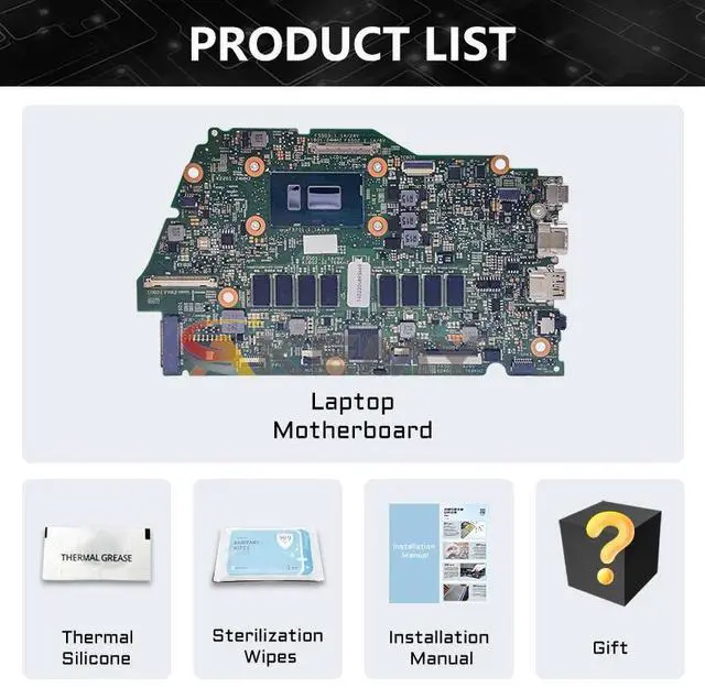 Alt view image 6 of 6 - Model4(UMA I7-8550U 16GB)
For  Inspiron 7370 7373 Laptop Motherboard 16839-1 0VTHG7 SR3LB I5-8250U 8G RAM Notebook Mainboard 13
