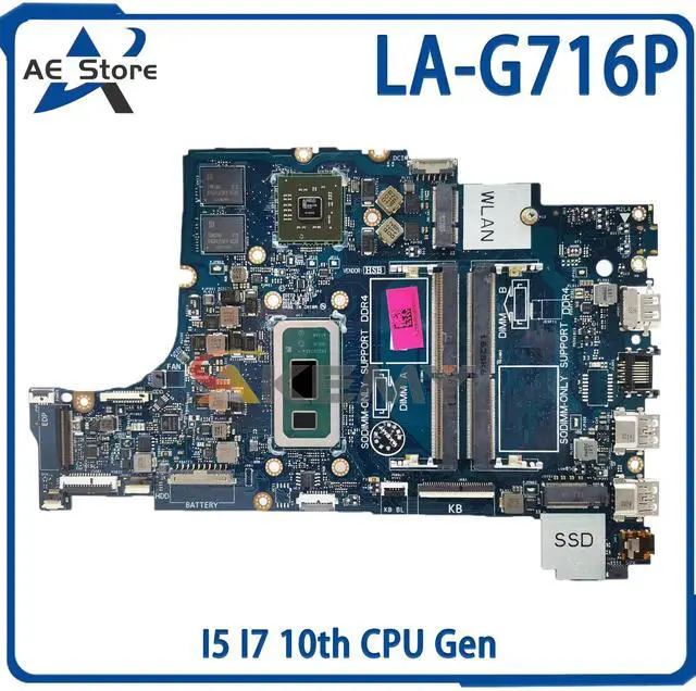 Main image of Model1(DIS V2G i5-10th)
For  Latitude 3490 3590 Mainboard LA-G716P 0XHR1J 0R1CJX 216-08900 i5i7 10th Gen CPU Motherboard Full Tested 3790