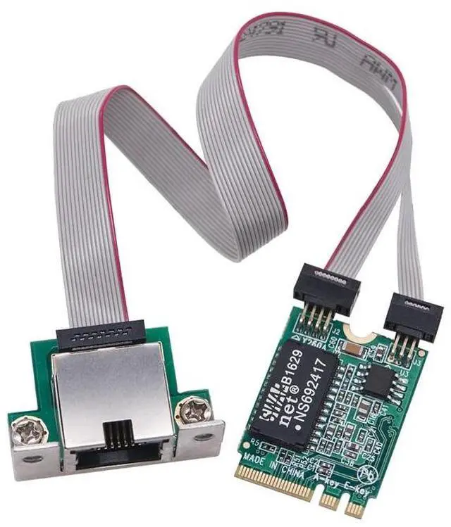 Alt view image 2 of 6 - :(AE-Style 02)
I210AT Chip M.2 A+E to RJ45 COM Port Gigabit Ethernet Network Card 10/100/1000Mb Single Electrical Port Network Cards for Server