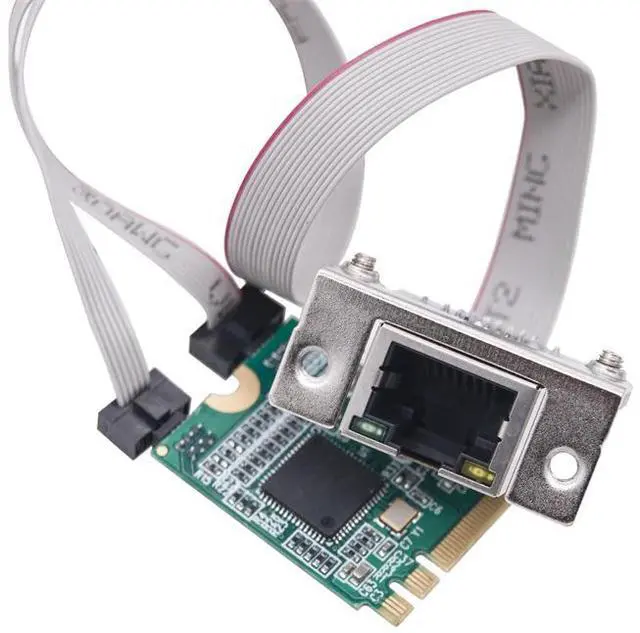 Alt view image 4 of 6 - :(AE-Style 02)
I210AT Chip M.2 A+E to RJ45 COM Port Gigabit Ethernet Network Card 10/100/1000Mb Single Electrical Port Network Cards for Server