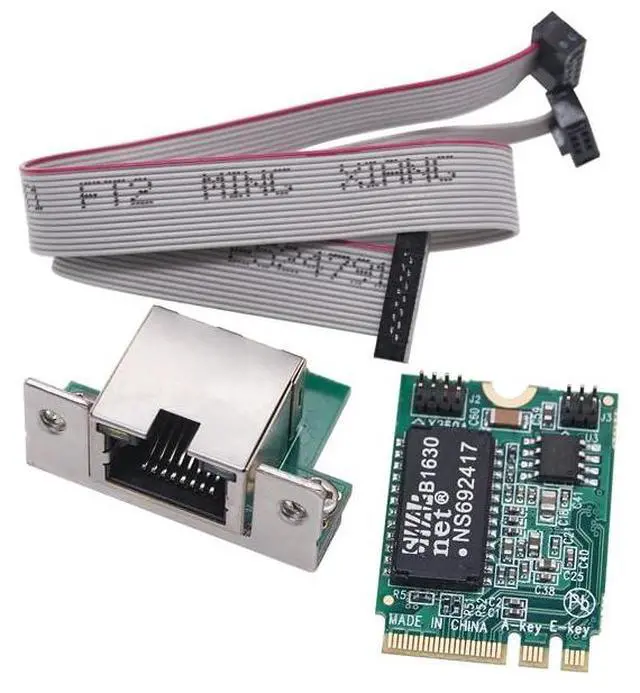 Alt view image 6 of 6 - :(AE-Style 02)
I210AT Chip M.2 A+E to RJ45 COM Port Gigabit Ethernet Network Card 10/100/1000Mb Single Electrical Port Network Cards for Server