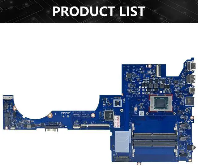 Alt view image 6 of 6 - Model1(R3-4300)
For  Pavilion 15-EH Laptop Motherboard DAG7HAMB8D0 With R3-4300U R3-5300U CPU Fully Spectre x360 14-ef0000 ed