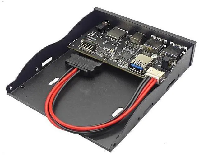 Alt view image 4 of 6 - USB Front Panel HUB 5Gbps 2 x USB3.0 + 1 x TYPE-C + TF/SD + HD AUDIO 3.5mm Earphone Jack Mic Adapter for Desktop 3.5" Floppy Bay