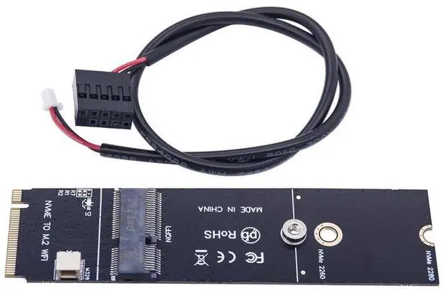 Alt view image 2 of 6 - NVME M Key to M.2 WiFi Key E Adapter Converter Expansion Card Riser for PCI-E Protocol M2 WiFi Key E/A+E Wireless Network Module